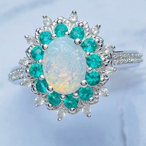 Emerald Opal Ring